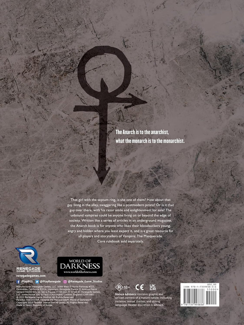 Vampire the Masquerade: Anarch Sourcebook (2021)