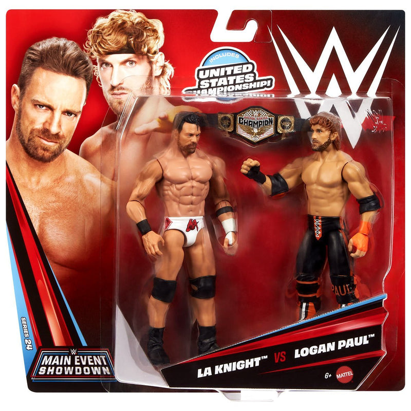 WWE Championship Showdown Series 24 LA Knight vs Logan Paul Action Figure 2-Pack
