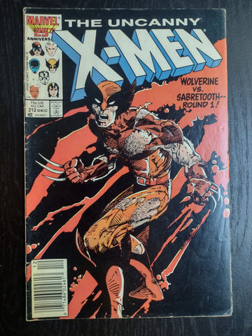 Uncanny X-Men #212 Newsstand Edition