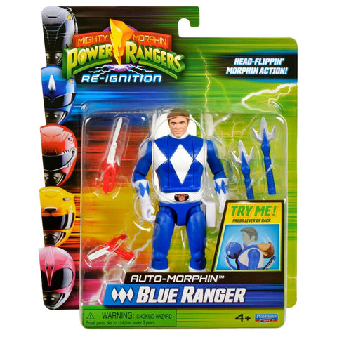 Mighty Morphin Power Rangers: Re-Ignition Auto Morphin Blue Ranger Action Figure