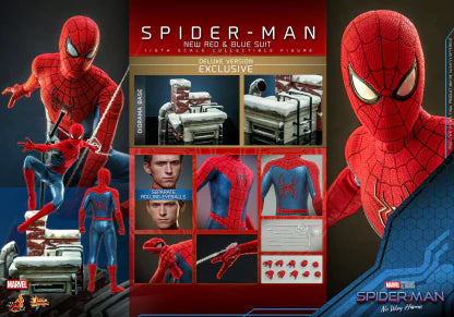 SPIDER-MAN (NEW RED AND BLUE SUIT) HOT TOYS 1/6 SCALE FIGURE (Deluxe Edition)