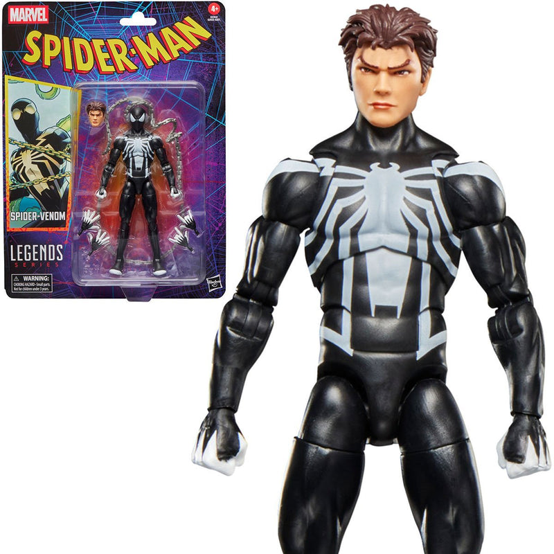Spider-Man Marvel Legends Retro Cardback Spider-Venom 6-Inch Action Figure