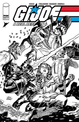 G.I. Joe A Real American Hero #310 Cover B Andy Kubert Black & White Variant