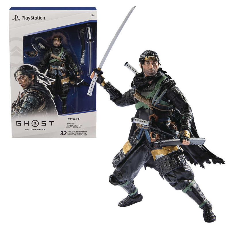 Ps Ghost Of Tsushima Jin Sakai 6in Action Figure