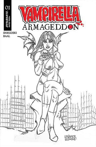 Vampirella Armageddon #1 Cover O 1 in 10 Joseph Michael Linsner Line Art Variant