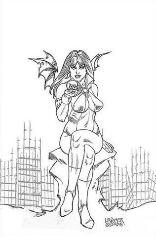 Vampirella Armageddon #1 Cover S Inc 1:20 Joseph Michael Linsner Line Art Full Art Variant