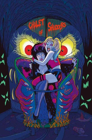 Harley Quinn X Elvira #1 Cover R Inc 1:20 Amanda Conner Foil Full Art Variant