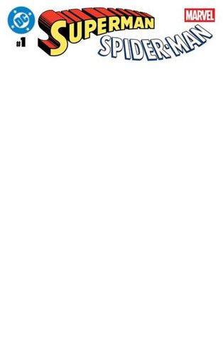 DC Marvel Superman Spider-Man #1 (One Shot) Cover Z Blank Card Stock Variant [Preorder]