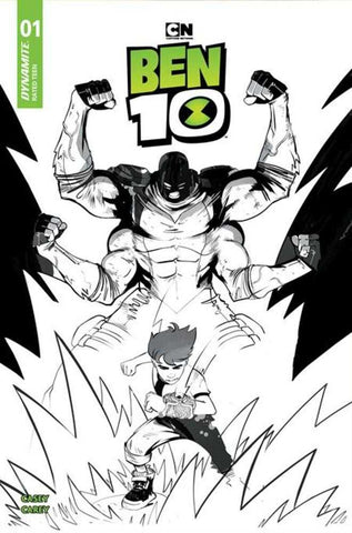 Ben 10 #1 Cover K Inc 1:15 Sebastian Piriz Line Art Variant