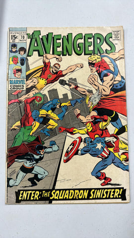 Avengers #70 (1963) [1st Appearance of Squadron Sinister]