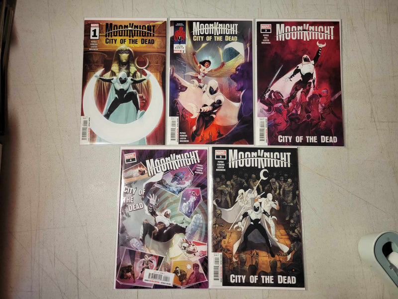 MOON KNIGHT: CITY OF THE DEAD 1-5 FULL SERIES MARVEL COMICS