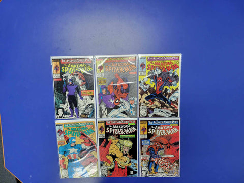 AMAZING SPIDER-MAN #320-325 ASSASSIN NATION PLOT LOT