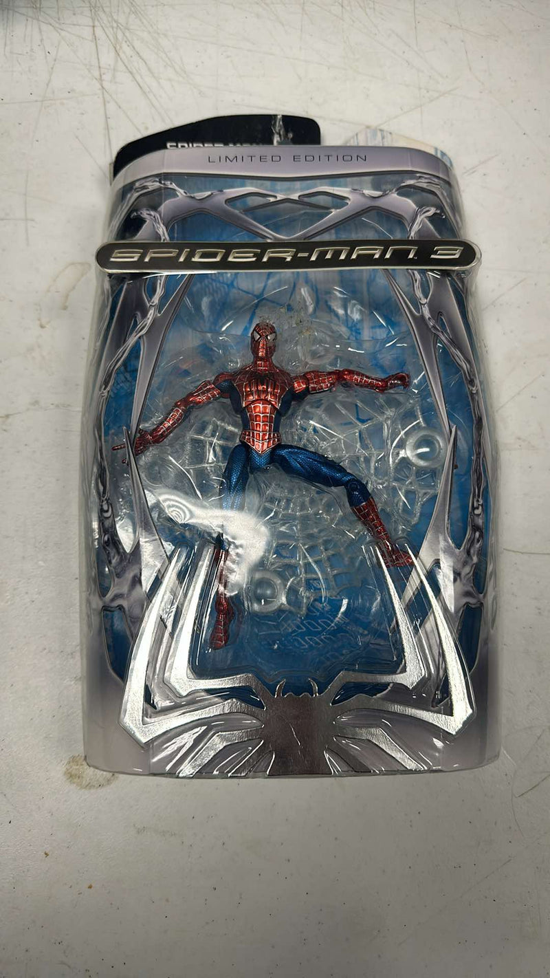 SPIDER-MAN 3 Figure w/Wall Hanging Web Limited Edition Metallic