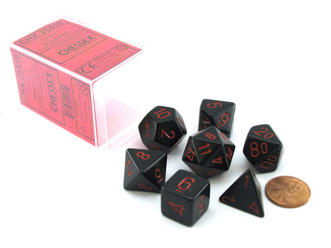Chessex Opaque Black/Red Dice