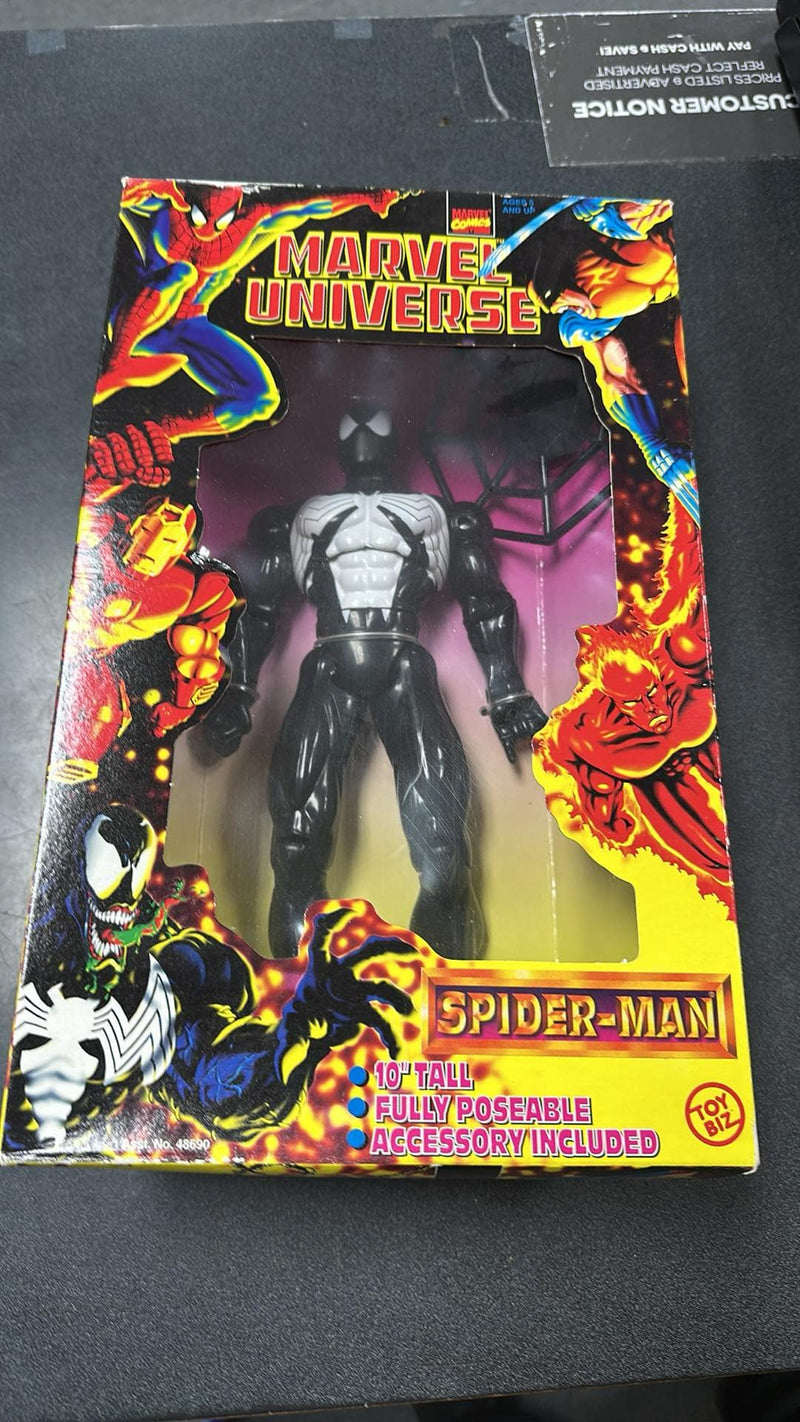 Toy Biz Marvel Universe Spider-Man Black Costume - 10" Action Figure MIB