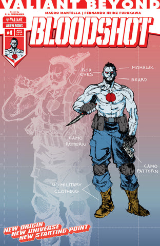 Valiant Beyond: Bloodshot #1 Variant D (Heinz Furukawa Design Variant)