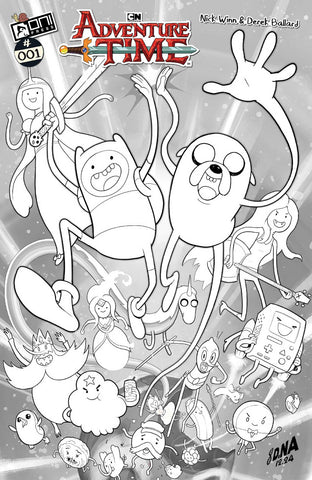 Adventure Time (2025) #1 Cover L 100 Copy Variant Edition Nakayama Black & White