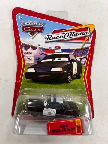 Disney Pixar Cars Race O Rama Axle Accelerator Police Cop Highway Patrol Car #58