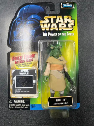 Kenner Star Wars The POTF ISHI TIB Action Figure Freeze Frame Green Card
