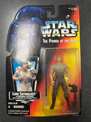 STAR WARS POWER OF THE FORCE LUKE SKYWALKER FIGURE IN DAGOBAH FATIGUES