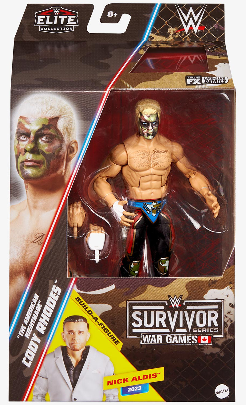 WWE Elite Survivor Series 2025 Elite Cody Rhodes (Camo Face Paint) Action Figure