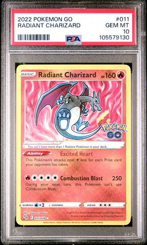 2022 POKEMON GO #011 RADIANT CHARIZARD PSA 10 (PSA)
