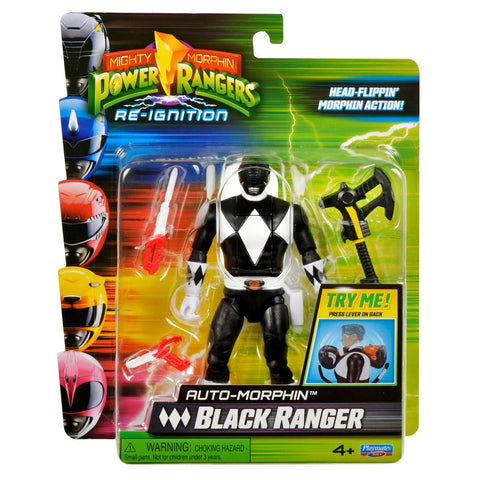 Mighty Morphin Power Rangers: Re-Ignition Auto Morphin Black Ranger Action Figure
