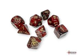 Chessex Polyhedral 7-Die Set Transluscent Borealis Cosmos/Gold