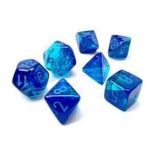 Chessex Polyhedral 7-Die Set Luminary Blue/Light Blue