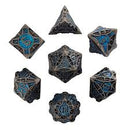Arcane Enigma Iron Blue Metal RPG Dice Set