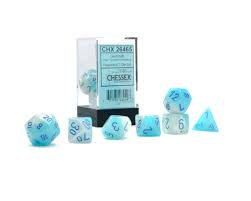 Chessex Polyhedral 7-Die Set Luminary White/blue