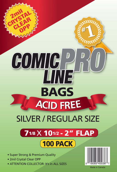 Silver / Regular Size Comic Bags OPP