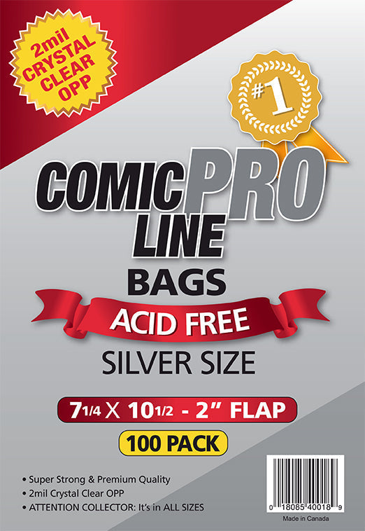 Silver Size Comic Bags OPP