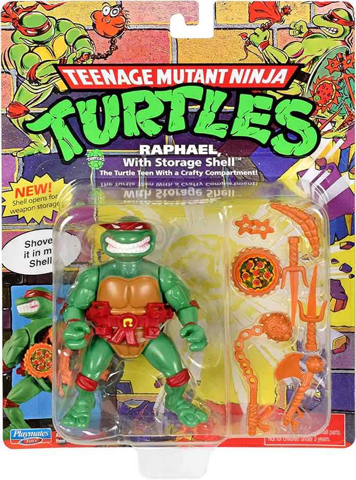 Teenage Mutant Ninja Turtles Original Classic Storage Shell Basic Action Raphael