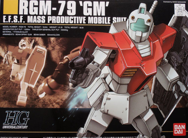 Bandai HGUC 020 Gundam RGM-79 GM MASS PRODUCTIVE 1/144 Scale Kit