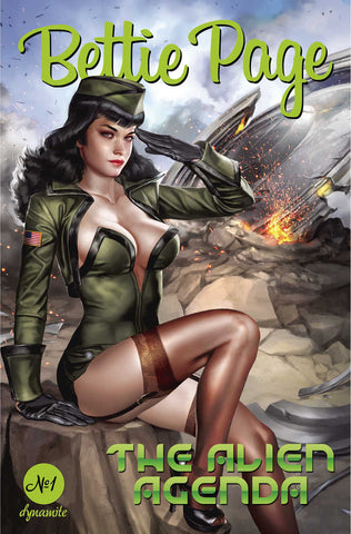 Bettie Page Alien Agenda #1 Cover B Burns