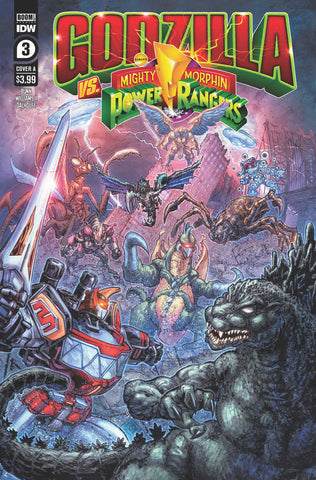 Godzilla vs Mmpr #3 (Of 5) Cover A Freddie Williams II