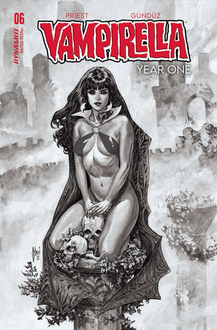 Vampirella Year One #6 Cover Q 7 Copy Foc Variant Edition March Black & White
