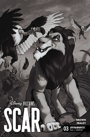 Disney Villains Scar #3 Cover T 7 Copy Foc Variant Edition Ha Black & White