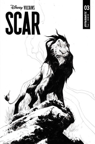 Disney Villains Scar #3 Cover U 7 Copy Foc Variant Edition Lee Black & White