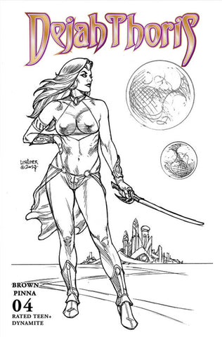 Dejah Thoris (2023) #4 Cover S 7 Copy Foc Variant Edition Linsner Black & White