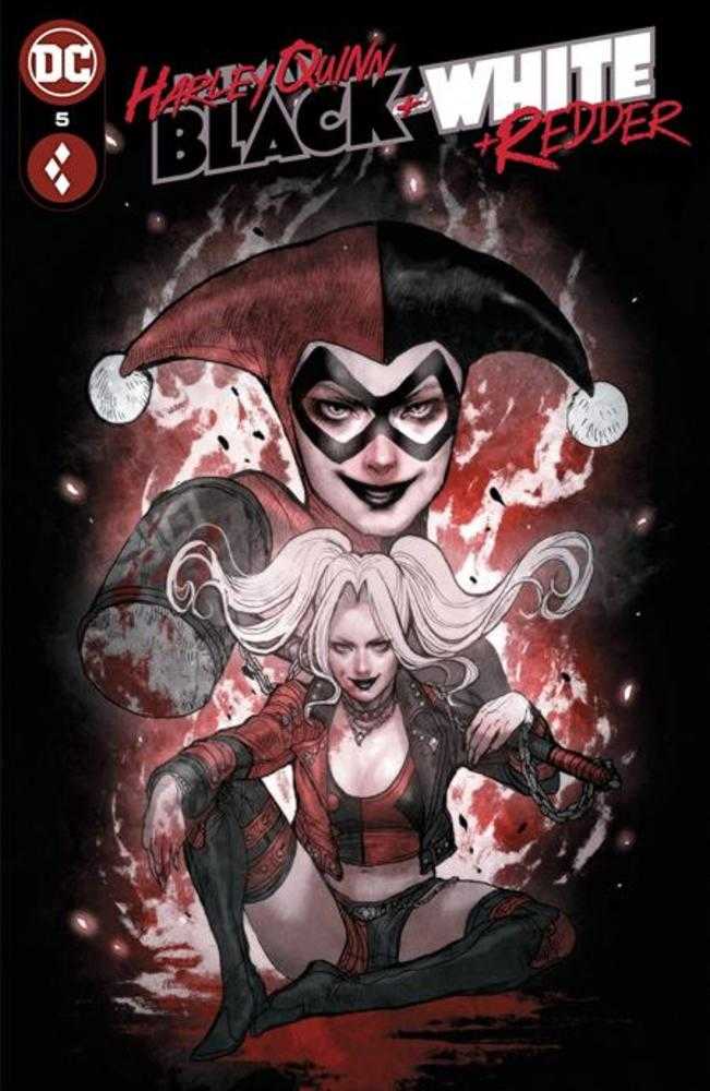 Harley Quinn Black White Redder