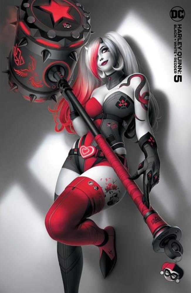 Harley Quinn Black White Redder