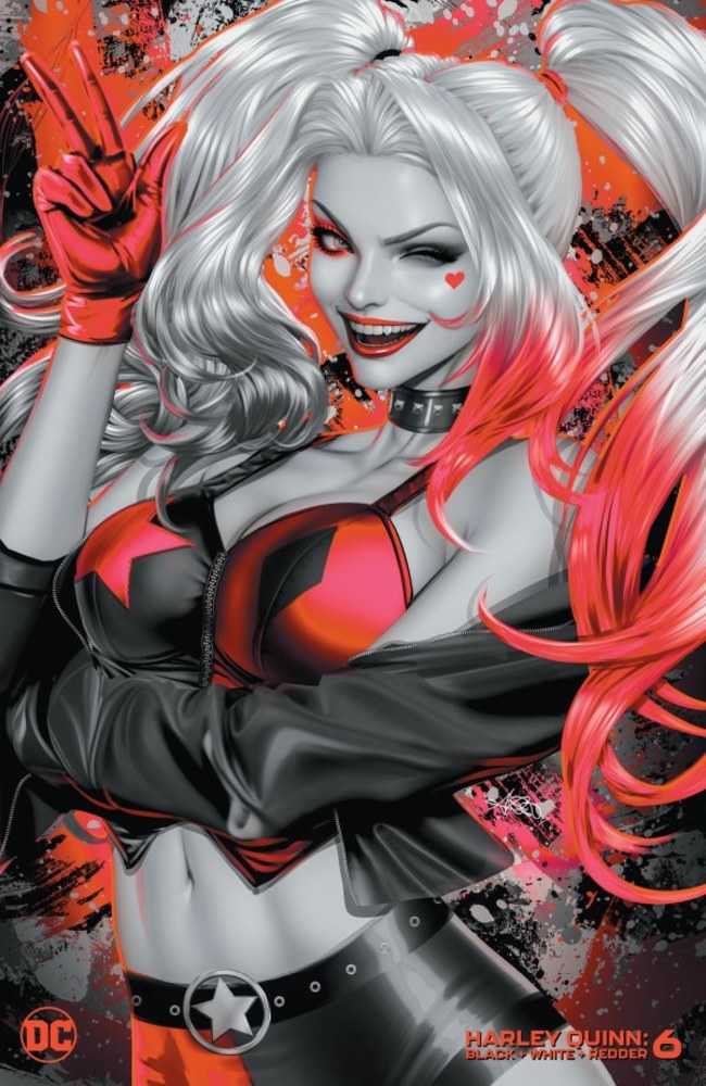 Harley Quinn Black White Redder