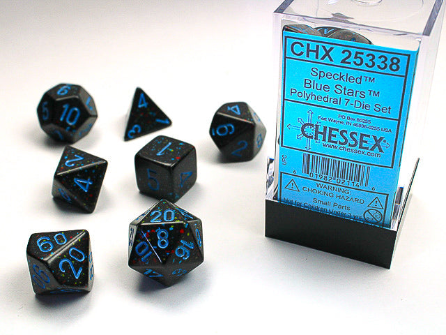 Chessex Polyhedral 7-Die Set Speckled Blue Stars