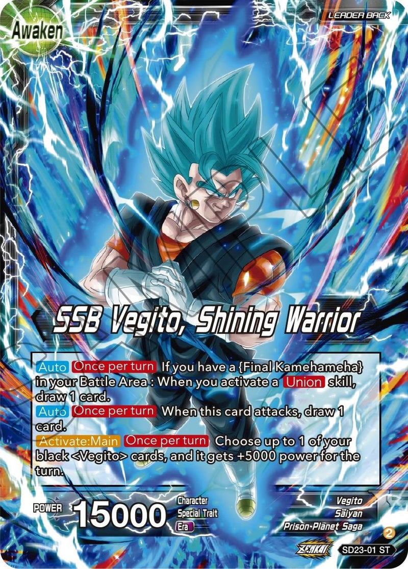 Son Goku & Vegeta // SSB Vegito, Shining Warrior (SD23-01) [Critical B