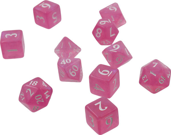 Eclipse: Poly 11 Dice Set- Hot Pink