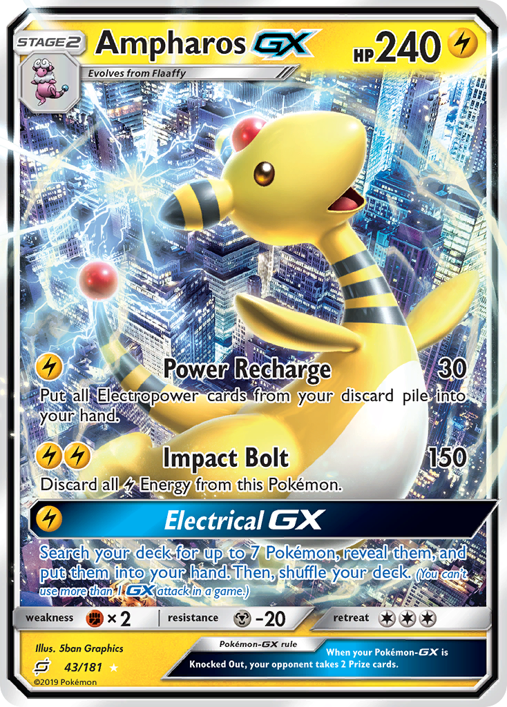 Ampharos GX (43/181) [Sun & Moon: Team Up]