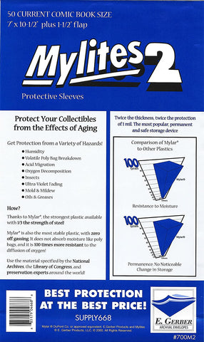 Mylites2 Current Comic Book Sleeves Mylar