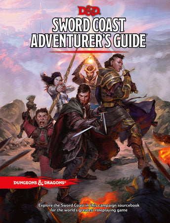 D&D Role Playing Game 5E Sword Coast Adventurer's Guide Hardcover